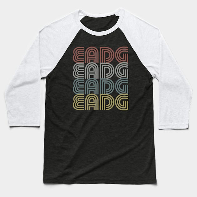 Bass Player Gift - EADG 4 String Bass Guitar Retro Baseball T-Shirt by Elsie Bee Designs